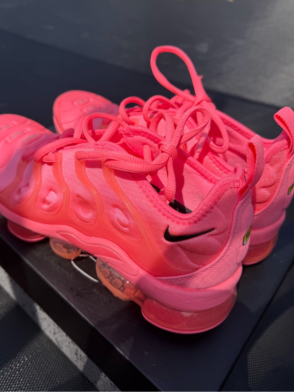 Nike Bright Pink VaporMax Plus Athletic Sneakers - Picture 2 of 13